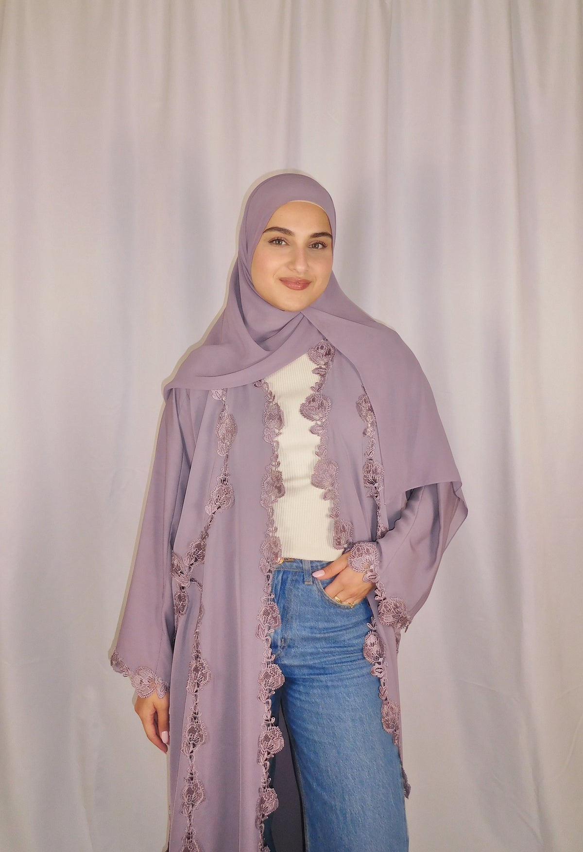 The Signature Abaya - Lilac